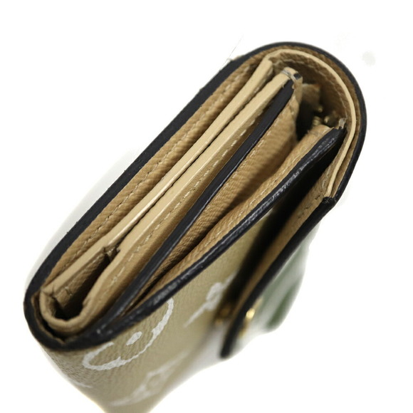 Louis Vuitton Zoe Portefeuille Wallet Green Beige - Picture 4 of 8